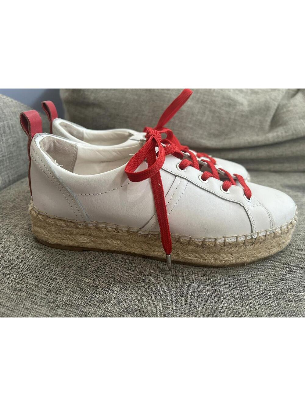 Sam Edelman Carleigh Platform Espadrille Leather Sneakers Womens Size 9